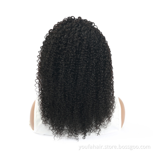 Wholesale Price 10A Raw Brazilian Remy Human Hair Kinky Curly None Lace Headband Wigs for Black Women Glueless Headband Wig